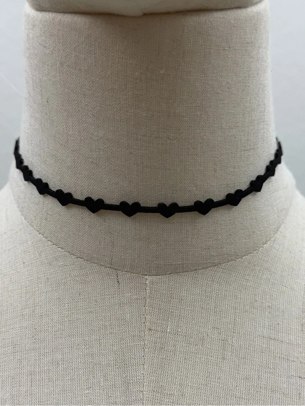 Black Heart Choker Necklace Gothic Heart Lace Choker Y2K Grunge Minimalist